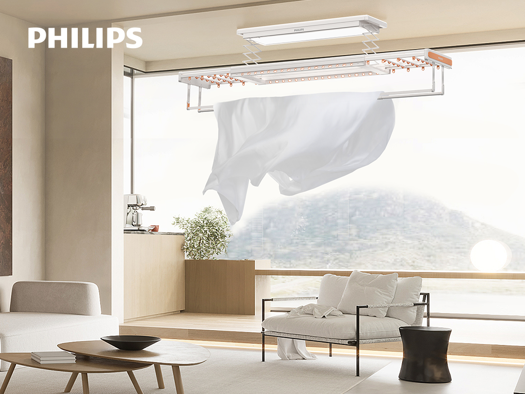 飞利浦智能晾衣架SDR606：晾晒不将就，生活更“声”动