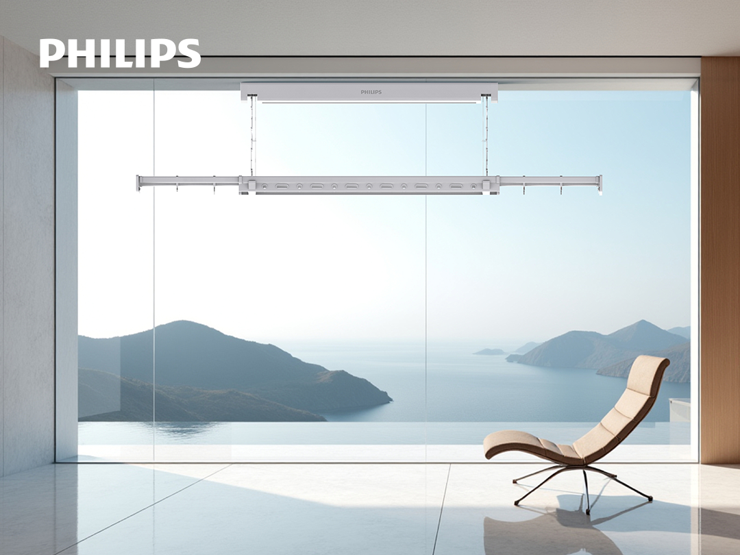 飞利浦智能晾衣架SDR501-RB0焕新升级，阳台美学与智晒体验再进化